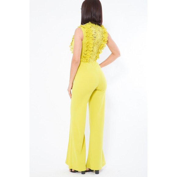 Crochet Lace Combined Bodice Jumpsuit - Picture 5 of 9